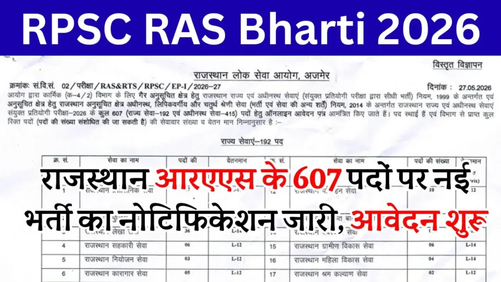 RPSC RAS Bharti 2026