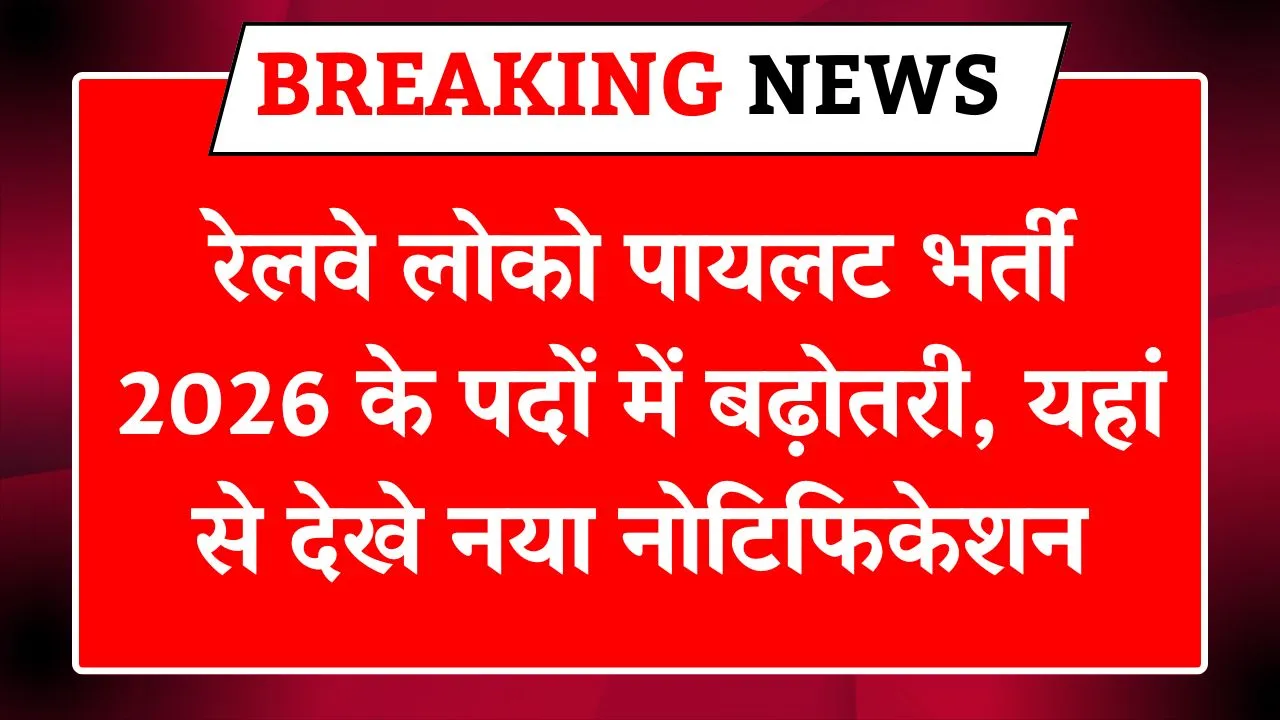 RRB Loco Pilot Vacancy 2026